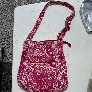 Vera Bradley Pink and White Crossbody Bag
